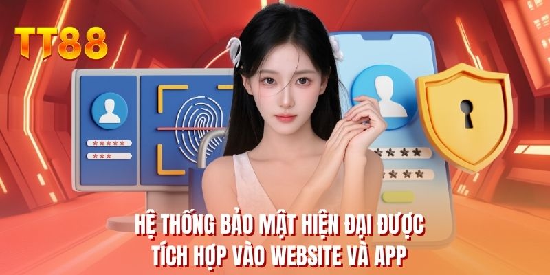 Hệ thống bảo mật hiện đại được tích hợp vào website và app