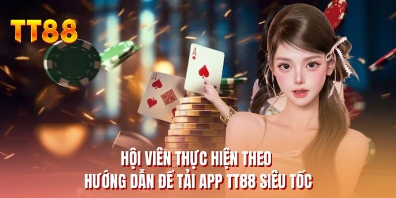 Hội viên thực hiện theo hướng dẫn để tải app TT88 siêu tốc