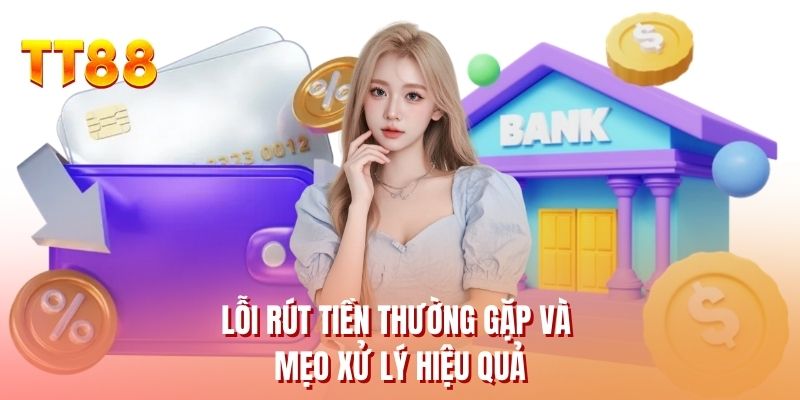 Lỗi rút tiền thường gặp và mẹo xử lý hiệu quả